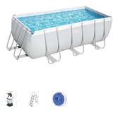 Power Steel Rectangular Frame Pool-Set, 412cm x 201cm x 122cm, Schwimmbad