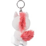 NICI Glubschis Schlüsselanhänger Einhorn Milky-Fee, Kuscheltier weiß/rosa, 9 cm