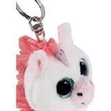 NICI Glubschis Schlüsselanhänger Einhorn Milky-Fee, Kuscheltier weiß/rosa, 9 cm