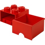 Room Copenhagen LEGO Brick Drawer 4 rot, Aufbewahrungsbox rot