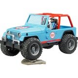 bruder 02541 Jeep Cross Country Racer mit Rennfahrer, Modellfahrzeug blau