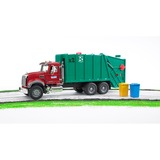 bruder 02812 MACK Granite Müll-LKW, Modellfahrzeug grün/rot