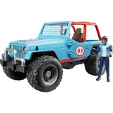 bruder Jeep Cross Country Racer mit Rennfahrer, Modellfahrzeug blau