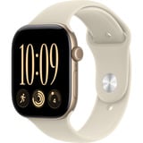 Apple Watch Series 12, Smartwatch gold, Aluminium, 42 mm, Sportarmband Sand S/M, Cellular