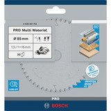 Bosch PRO Multi Material Kreissägeblatt, Ø 85mm, 30Z Bohrung 15,875mm, für Akku-Handkreissägen