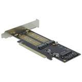 DeLOCK PCIe x16 Karte > 1 x M.2 Key B + 1 x NVMe M.2 Key M + 1 x mSATA, Schnittstellenkarte 