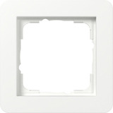 Gira Abdeckrahmen einfach, E1 System, seidenmatt, bruchsicher, Kunststoff, matt weiß (matt), Retail