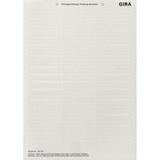 Gira Beschriftungsbogen 62,8 x 6,8 Millimeter Vorgestanzte Beschriftungsbogen aus PET-Folie im DIN A4 Format Retail