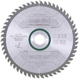 Metabo Kreissägeblatt "multi cut - professional", 216x30, Z60 FZ/TZ, 5° neg. für halbstationäre Kreissägen