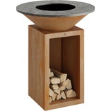 OFYR Holzgrill Classic Storage Corten 85 Ø 85cm, mit Holzlager
