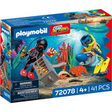 PLAYMOBIL 72078 City Action Polizeitaucher mit Schatz, Konstruktionsspielzeug 