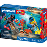 PLAYMOBIL 72078 City Action Polizeitaucher mit Schatz, Konstruktionsspielzeug 