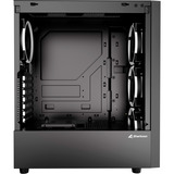 Sharkoon RGB WAVE Generalüberholt, Tower-Gehäuse schwarz, Seitenteil aus gehärtetem Glas