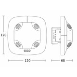 Steinel Präsenzmelder Ultraschall 360 Grad Unterputz COM1 Schalter weiß, Retail