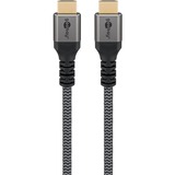 goobay Plus Ultra High-Speed HDMI-Kabel, 8K @ 60Hz grau, 1 Meter