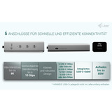 i-tec USB-C Charging Hub silber, Power Delivery, USB-C Video