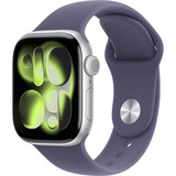 Apple Watch Series 11, Smartwatch silber, Aluminium, 42 mm, Sportarmband nebelviolett S/M, Cellular