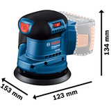 Bosch Akku-Exzenterschleifer GEX 185-LI Professional solo, 18Volt blau/schwarz, ohne Akku und Ladegerät, Ø 125mm