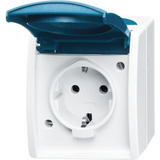Busch-Jaeger Schutzkontakt-Steckdose 20 Einheiten EWN-53 blau, Retail