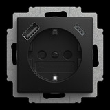 Busch-Jaeger USB Steckdosen Einsatz schwarz, Retail