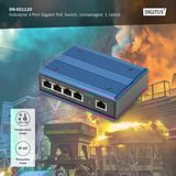 Digitus 4 Port Gigabit PoE Industrial, Unmanaged, Switch 