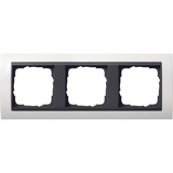 Gira Abdeckrahmen drei fach mit Zwischenrahmen, bruchsicher, Abdeckung weiß, Retail