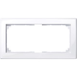 Merten Rahmen 2-fach ohne Mittelsteg weiß (glänzend), Retail
