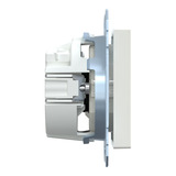 Merten Schutzkontakt-Steckdose mit Steckklemme, Unterputz, 16 Ampere, 250 Volt, glänzend weiß (glänzend), Retail