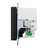 Merten Steckdose mit Schutzkontakt und USB Ladegerät Typ MEG2367-0403, System M schwarz (matt), Retail