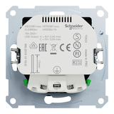 Merten Steckdose mit Schutzkontakt und USB Ladegerät Typ MEG2367-0403, System M schwarz (matt), Retail