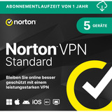 Norton VPN Standard NPM CE, Sicherheit-Software Deutsch, 12 Monate / 1 User / 5 Geräte