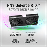 PNY GeForce RTX 5070 Ti Slim OC, Grafikkarte DLSS 5, 3x DisplayPort, 1x HDMI 2.1