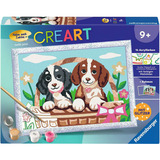 Ravensburger CreArt - Hunde im Körbchen, Malen 
