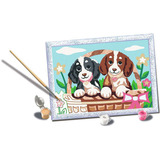 Ravensburger CreArt - Hunde im Körbchen, Malen 