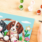 Ravensburger CreArt - Hunde im Körbchen, Malen 