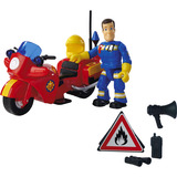 Simba Feuerwehrmann Sam Feuerwehr Motorrad mit Figur, Spielfahrzeug 