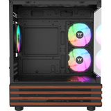 Thermaltake View 170 WS ARGB , Tower-Gehäuse schwarz/holz, Tempered Glass x 2, Holz-Struktur