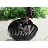 Weber Dreiseitige Grillbürste 6277, mit Edelstahlborsten, 30cm, Grill-Reinigungsbürste schwarz/rot