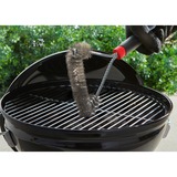 Weber Dreiseitige Grillbürste 6277, mit Edelstahlborsten, 30cm, Grill-Reinigungsbürste schwarz/rot