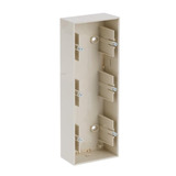 Busch-Jaeger Aufputzgehäuse dreifach zur Aufnahme von Einsätzen und Abdeckrahmen weiß, Retail