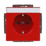 Busch-Jaeger Schutzkontakt Steckdosen Einsatz rot, Retail