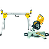DEWALT Paneelsäge DWS774, 216 mm, Kapp- und Gehrungssäge gelb/schwarz, 1.400 Watt, XPS-Schnittlinienanzeige