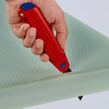 KNIPEX CutiX Universalmesser, Teppichmesser rot/blau, inkl. 2 Klingen