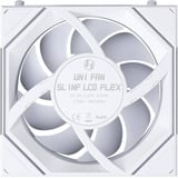 Lian Li UNI FAN SL-INF LCD FLEX 120 Wireless, Gehäuselüfter weiß, Reverse, 120 mm