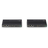 Lindy 100m Cat.6A KVM Extender HDBaseT 3.0, KVM-Switch schwarz, HDMI 4K60, Audio, IR & RS-232