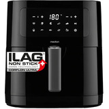 Medion Heißluftfriteuse Life MD 11740 E40 XL, Heißluftfritteuse schwarz, 2.150 Watt, Korb 5,2 Liter