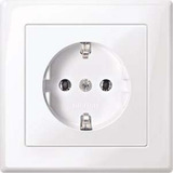 Merten Schutzkontakt-Steckdose mit voller Abdeckplatte, Unterputz, 16 Ampere, 250 Volt weiß (glänzend), Retail
