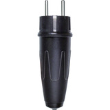 Merten Vollguss Schutzkontaktstecker 16 Ampere Wechselstrom 250 Volt Typ 123551 schwarz, Retail