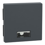 Merten Wippe mit Symbolfenster rechteckig für Kontrollschalter- und Taster-Einsatz, 1-fach anthrazit, Retail