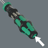 Wera Bit-Satz Kraftform Kompakt 27 RA 2 schwarz/grün, 6-teilig, 1/4", mit Ratschenfunktion